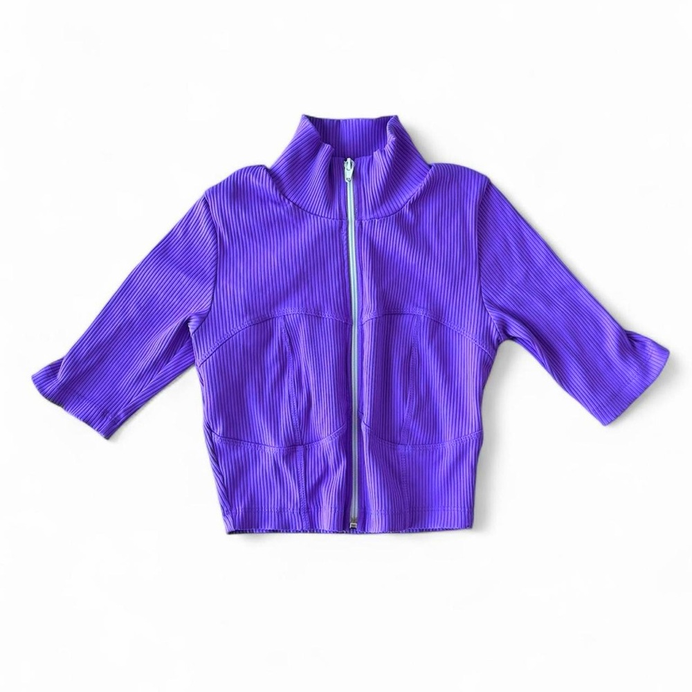 Year of Ours Purple Crop Top
